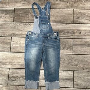 Blue Spice Blue Denim Overalls Casual Style